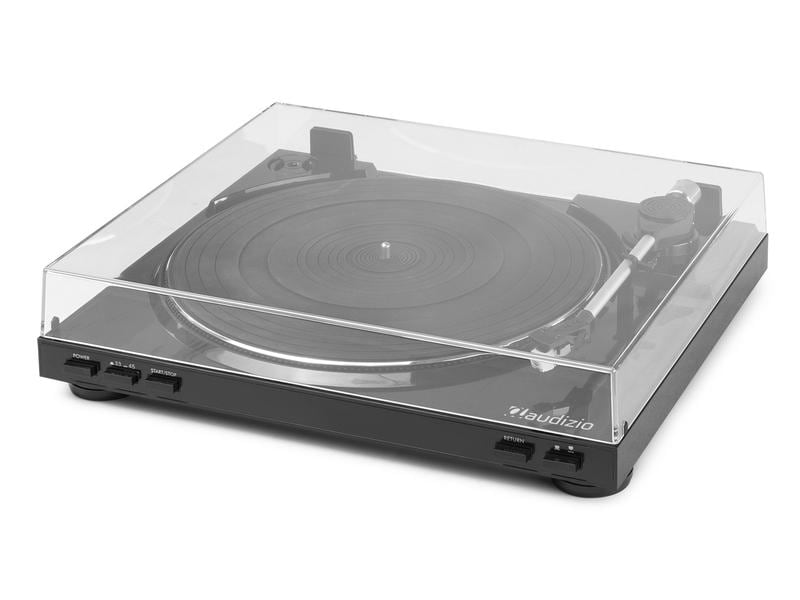 Audizio Plattenspieler RP310 Schwarz Automatischer Plattenspieler mit USB und Umwandlungsmöglichkeit für Schallplatten