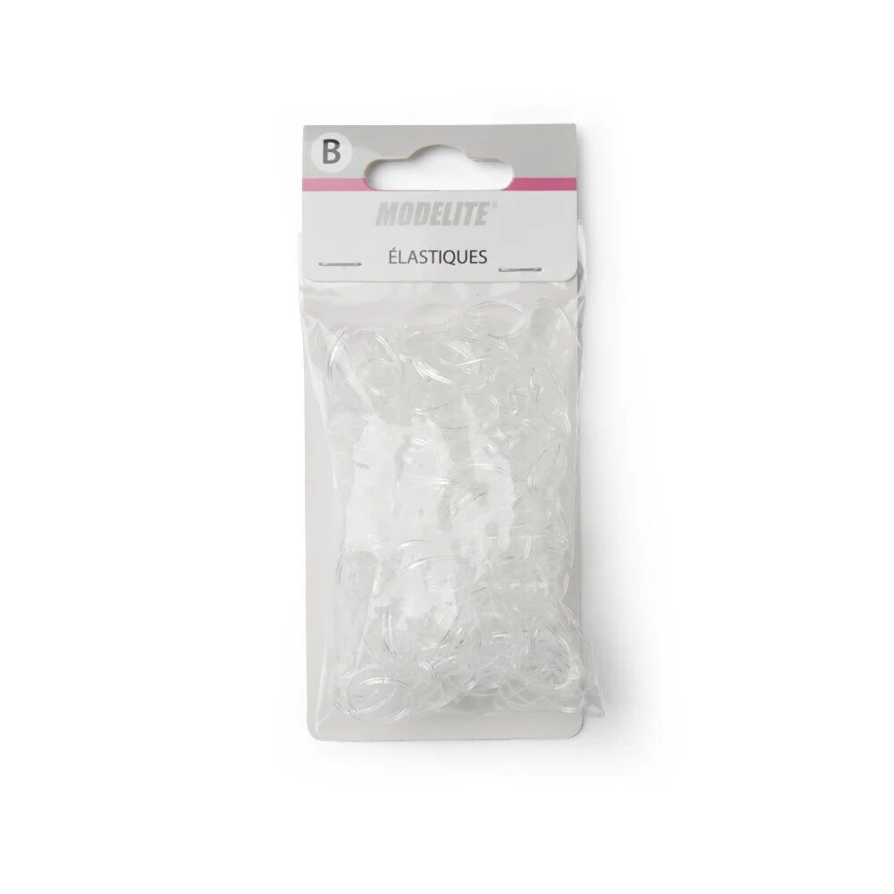 Lot de 500 mini élastiques à cheveux caoutchouc transparent