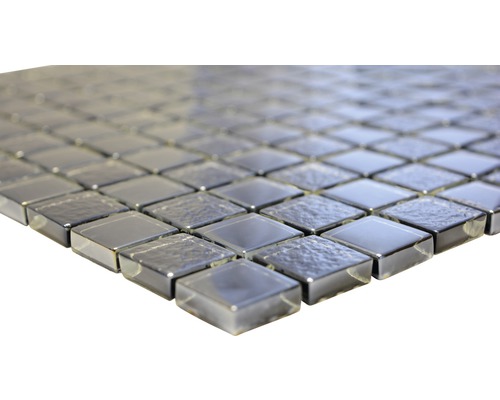 Glasmozaïek XCM 8LU89 zwart 29,8x29,8 cm