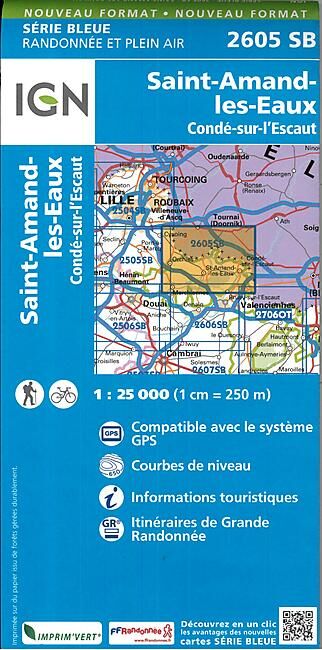 IGN - 2605 SB SAINT AMAND LES EAUX 1 25 000