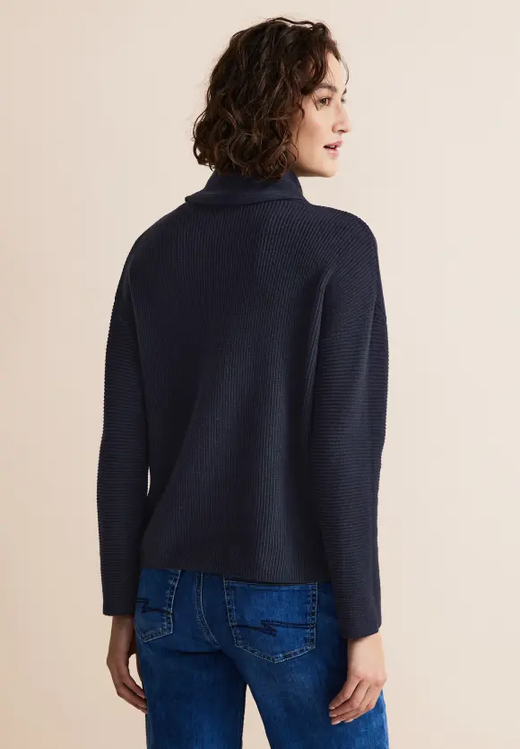 Rollkragenpullover - deep blue