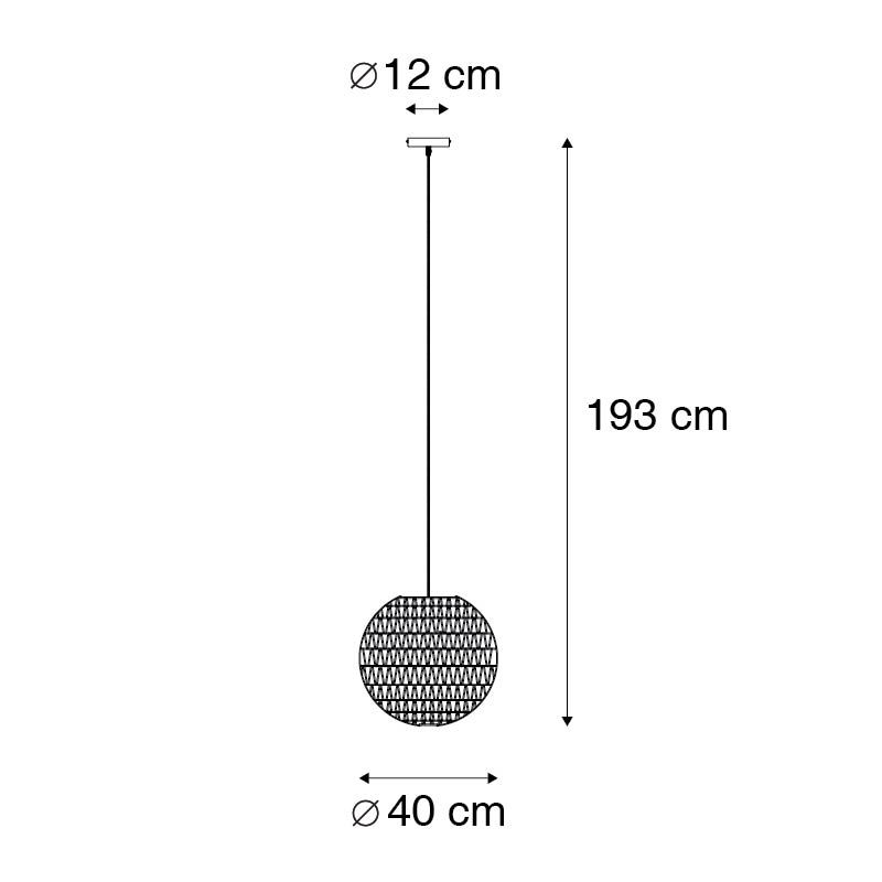Retro hanglamp wit 40 cm - Lina Ball 40