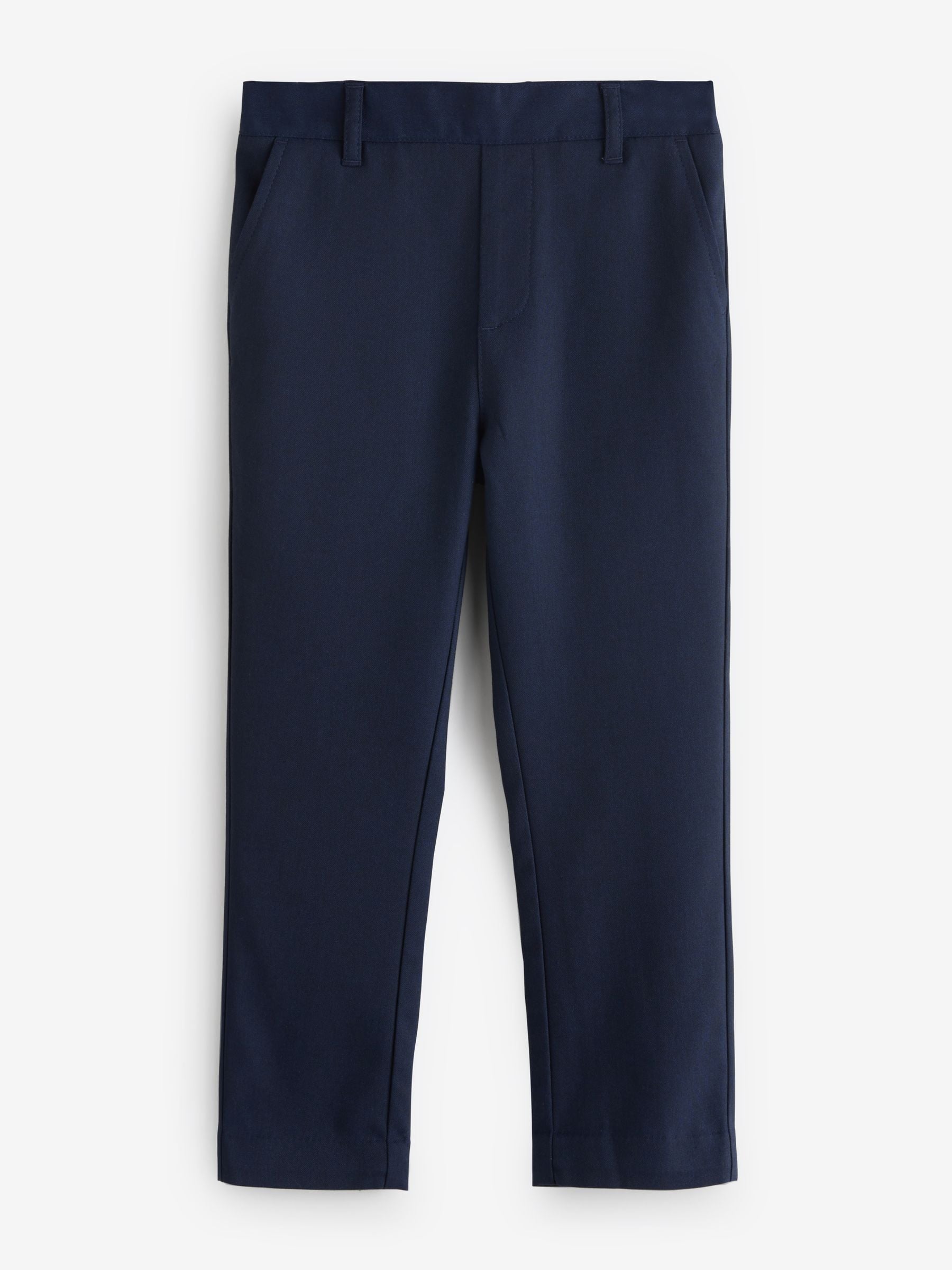 Marineblauw - Clarks Pull On Regular Fit Trousers 2 Pack