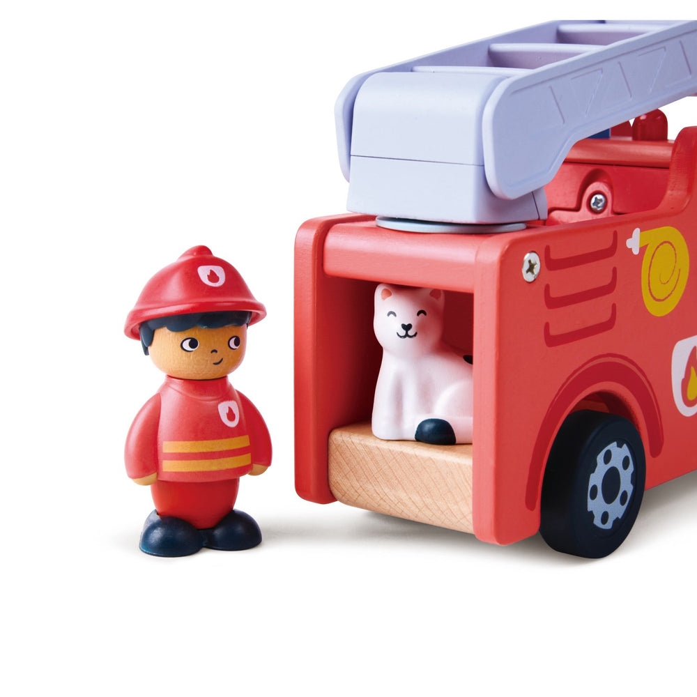 Køb Hape Den Brølende Brandbil Med Lyd