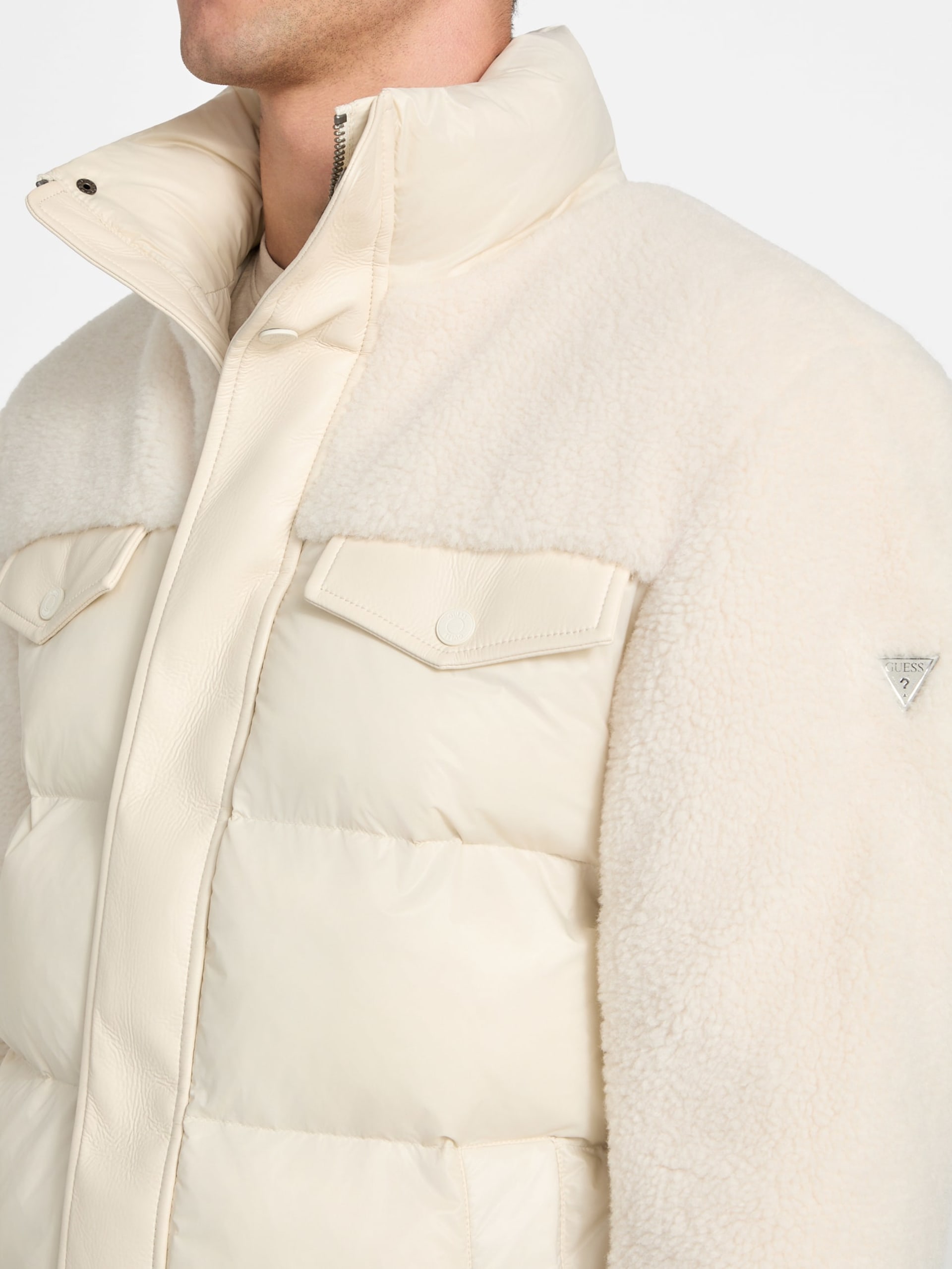 Jaqueta Mix Puffa Shearling