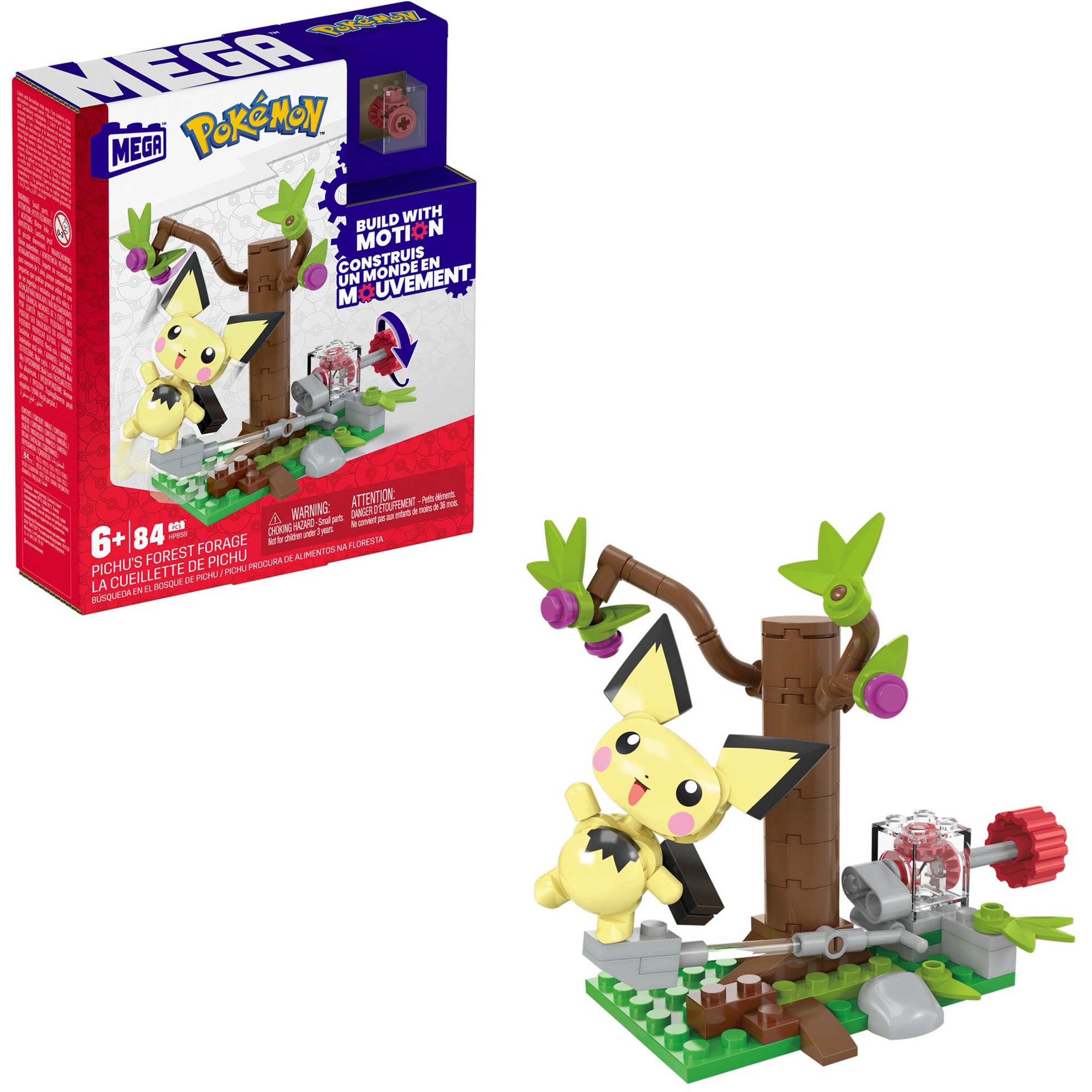 Mattel Konstruktionsspielzeug MEGA Pokémon Pichus Wald-Futtersuche