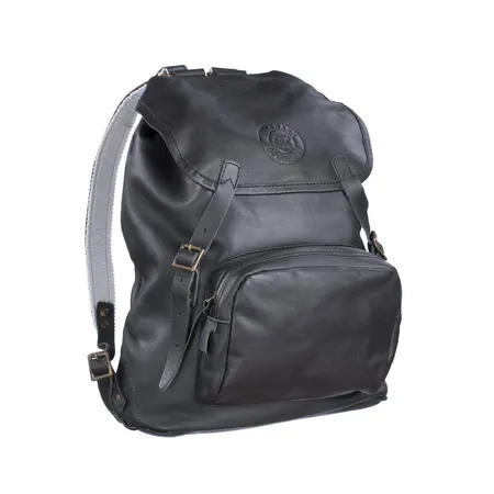 Beckmann Lederrucksack, 26 Liter Schwarz