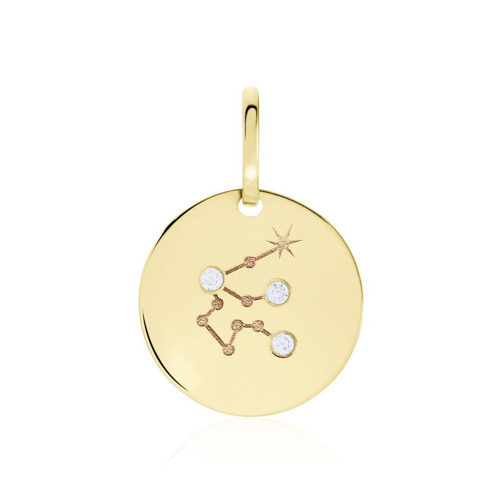 Pendentif Or Jaune Astraea Oxyde De Zirconium