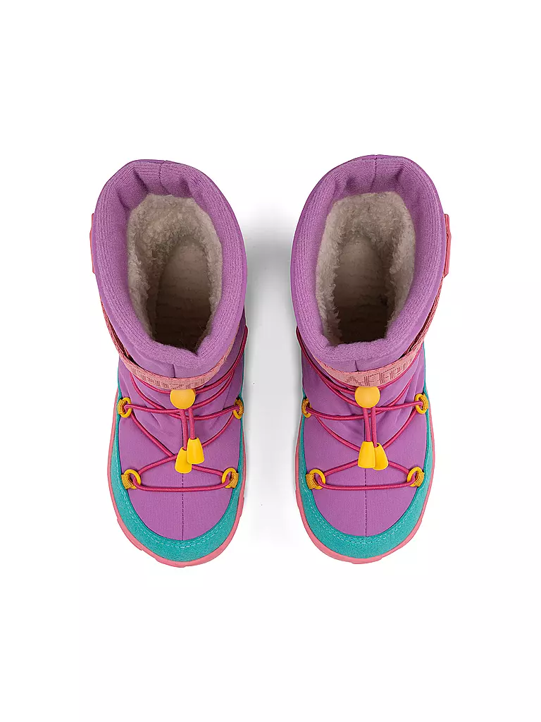 AFFENZAHN Kinder Winterstiefel  VEGAN SNOWY Eule lila