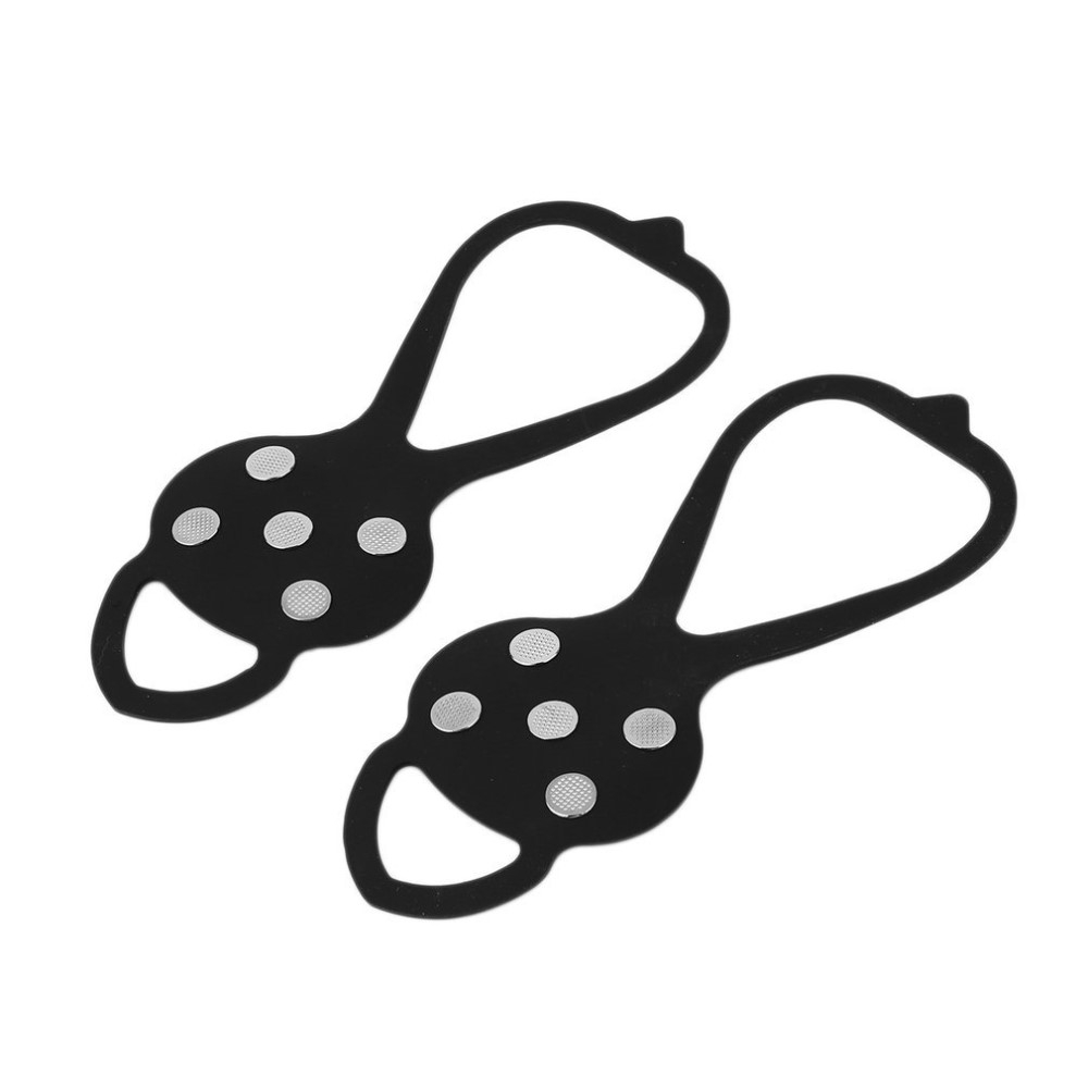 (1 Paar) Schuhspikes Schneeschuh-Krallen Grödel Steigeisen Silikon Band mit 5 Zähnen