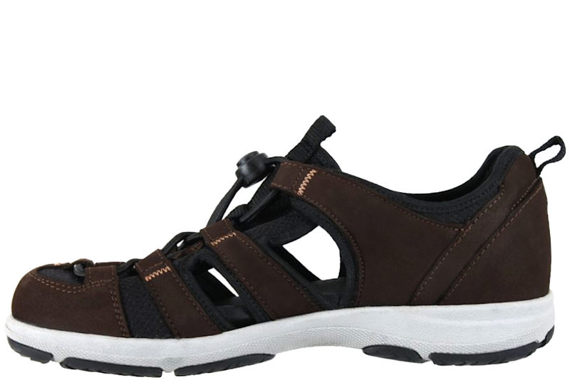 NEW FEET TRAVE SANDAL I BRUNT NUBUCK MED LUKKET TÅ