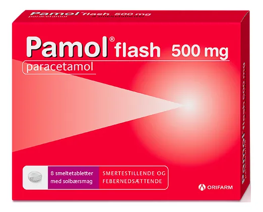 Pamol Flash 500 mg - 8 stk.