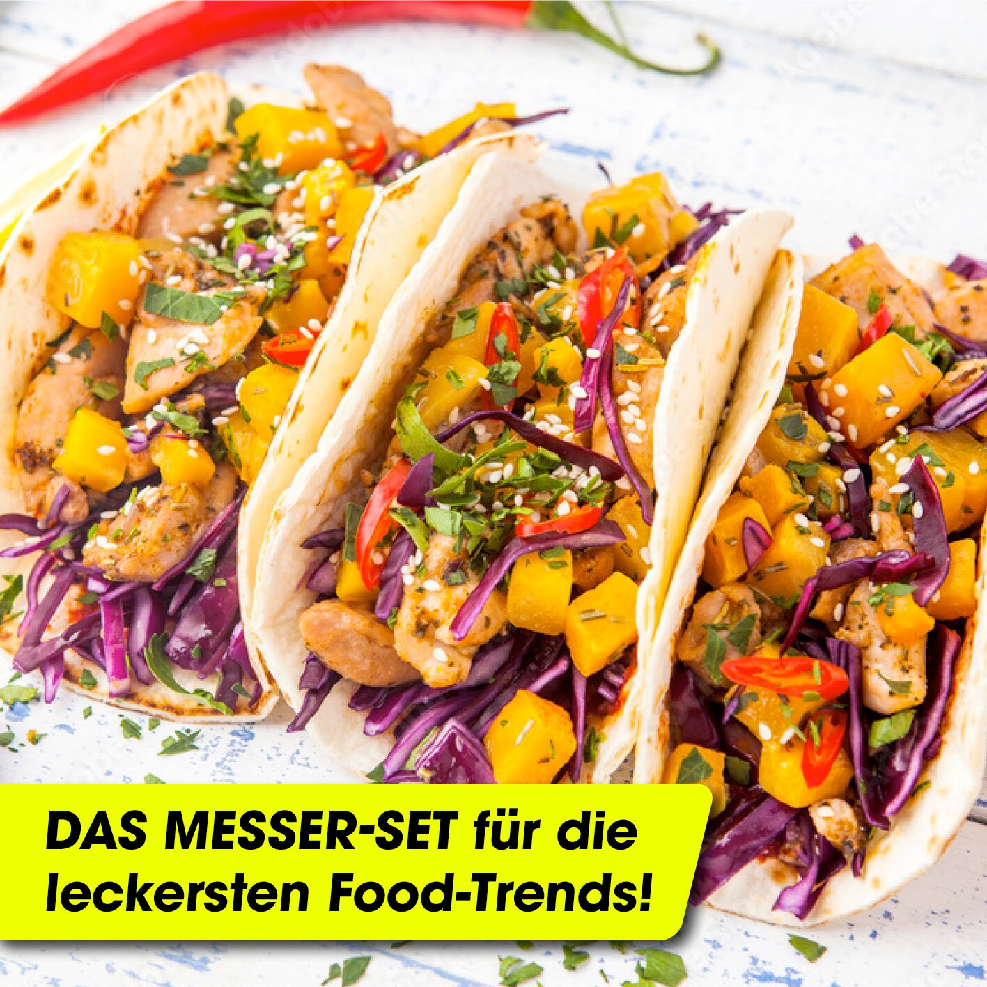 GOURMETmaxx Messerset 6-tlg. Schwarz
