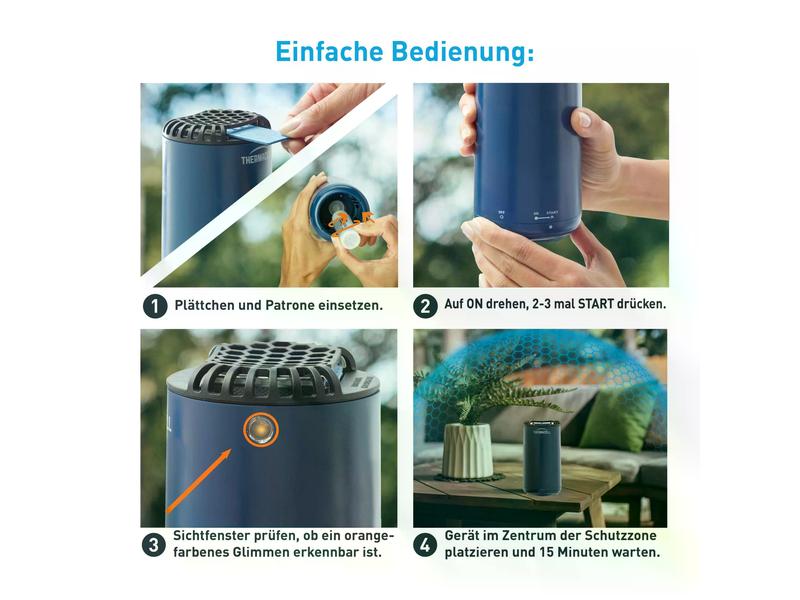 Thermacell Mückenschutz Halo Mini Dunkelblau Stechmückenschutzgerät