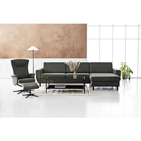 Luna sofabord glas og metal - sort