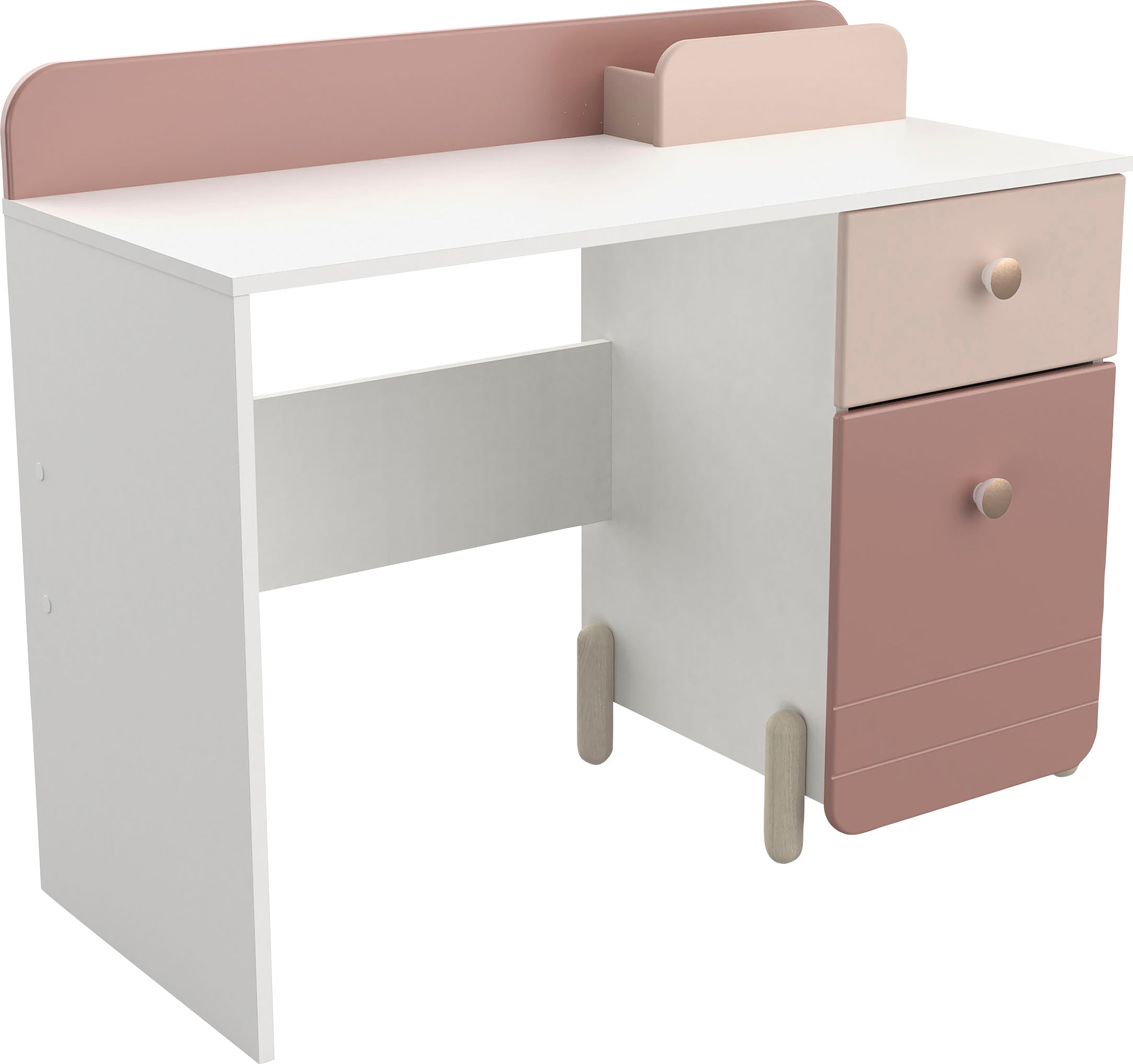Demeyere GROUP Kinderschreibtisch »Jade« Schublade, Stauraum, Runde Knopfgriffe mit Roségold-Finish