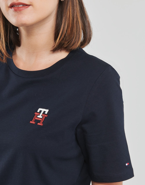 Tommy Hilfiger - REG MONOGRAM EMB C-NK SS - Marine