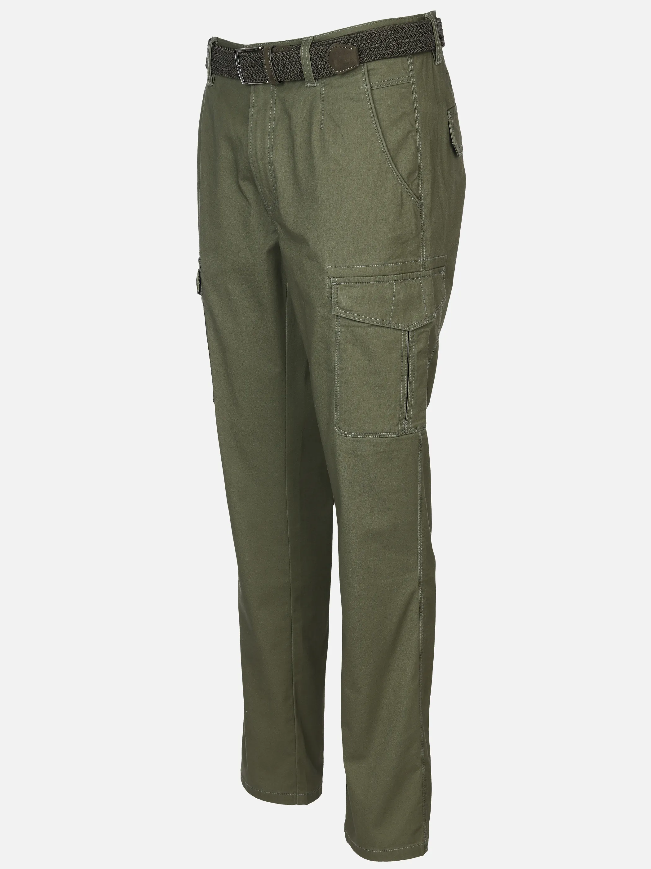 Herren Cargohose mit Flechtgürtel