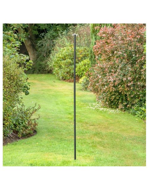 Wildbird Voedersilo - Paal - Vogel - Voerbak- Drinkbak - 170 cm Zwart 3 Delen Van 69 Cm