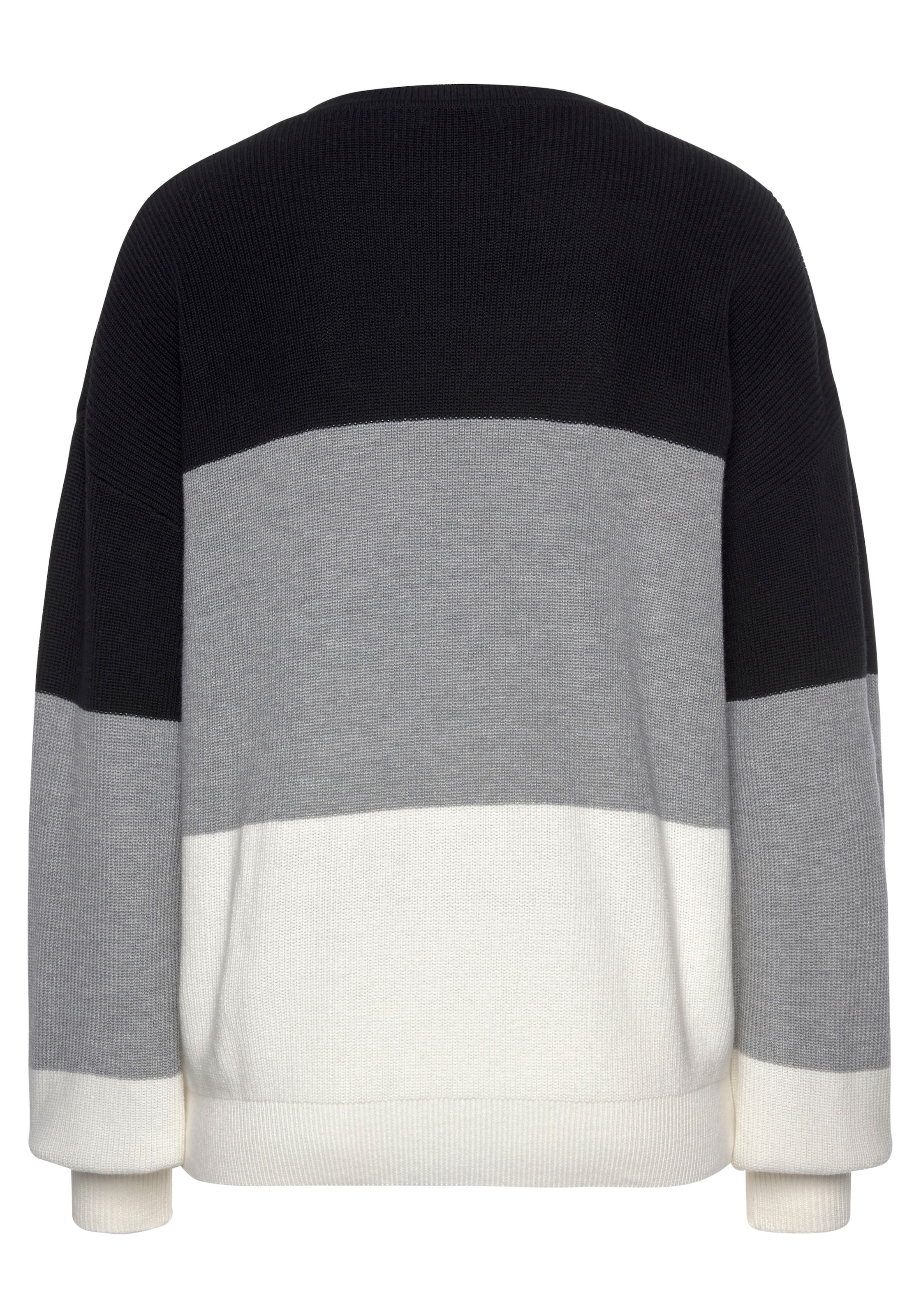LASCANA Strickpullover , mit Colorblock-Streifen, Damenpullover aus Baumwoll-Mix