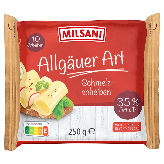 MILSANI Schmelzscheiben 250 g, Allgäu