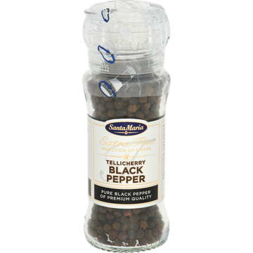 Santa Maria Tellicherry Zwarte Peper met Molen 70 g
