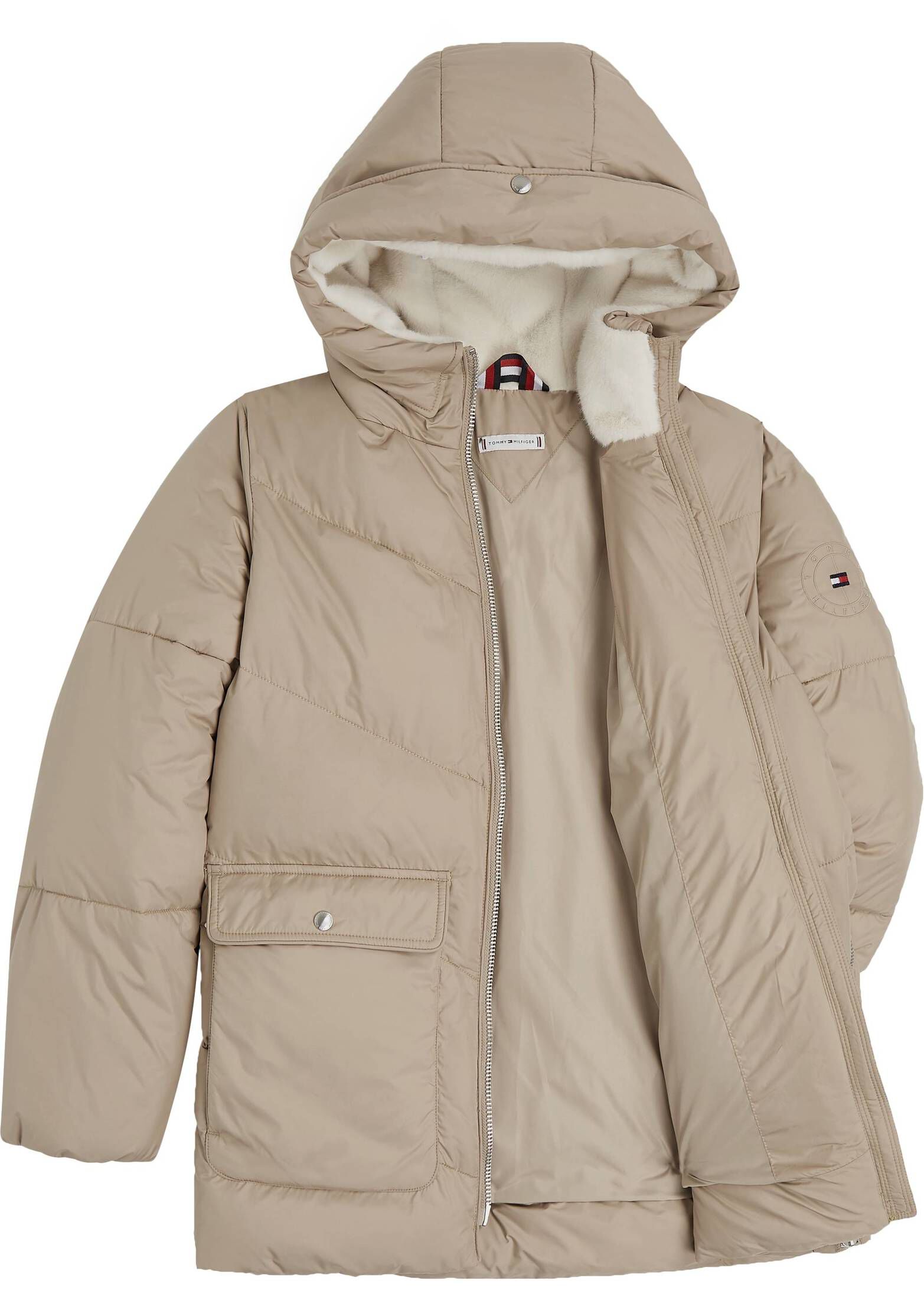 Tommy Hilfiger| Damen Steppmantel CHEVRON SORONA TEDDY LINED COAT