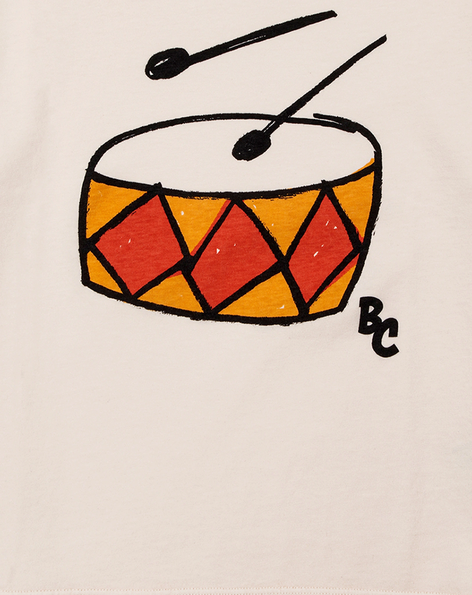 T-Shirt PLAY THE DRUM in offwhite