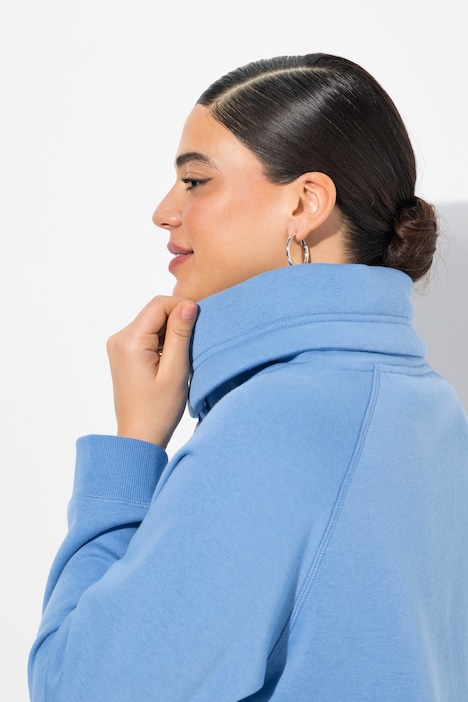 Sweatshirt, weiter Stehkragen, Taschen, Raglan-Langarm