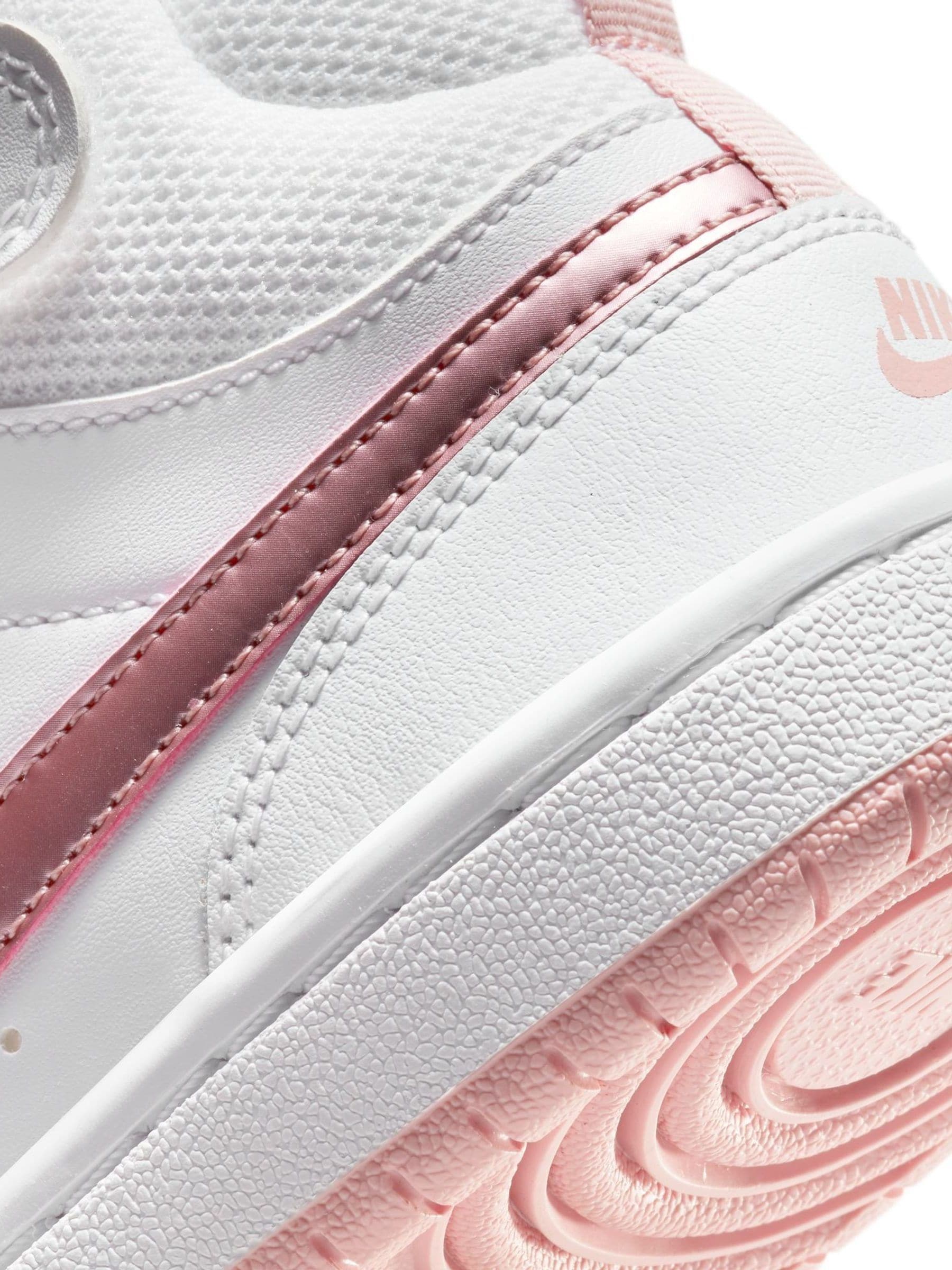 Wit-roze glazuur - Nike - Junior Court Borough halfhoge sneakers