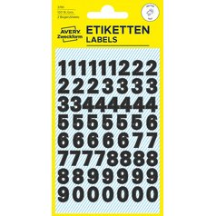 Stickers ZDesign - chiffres 0-9 film noir - Pochette de 244