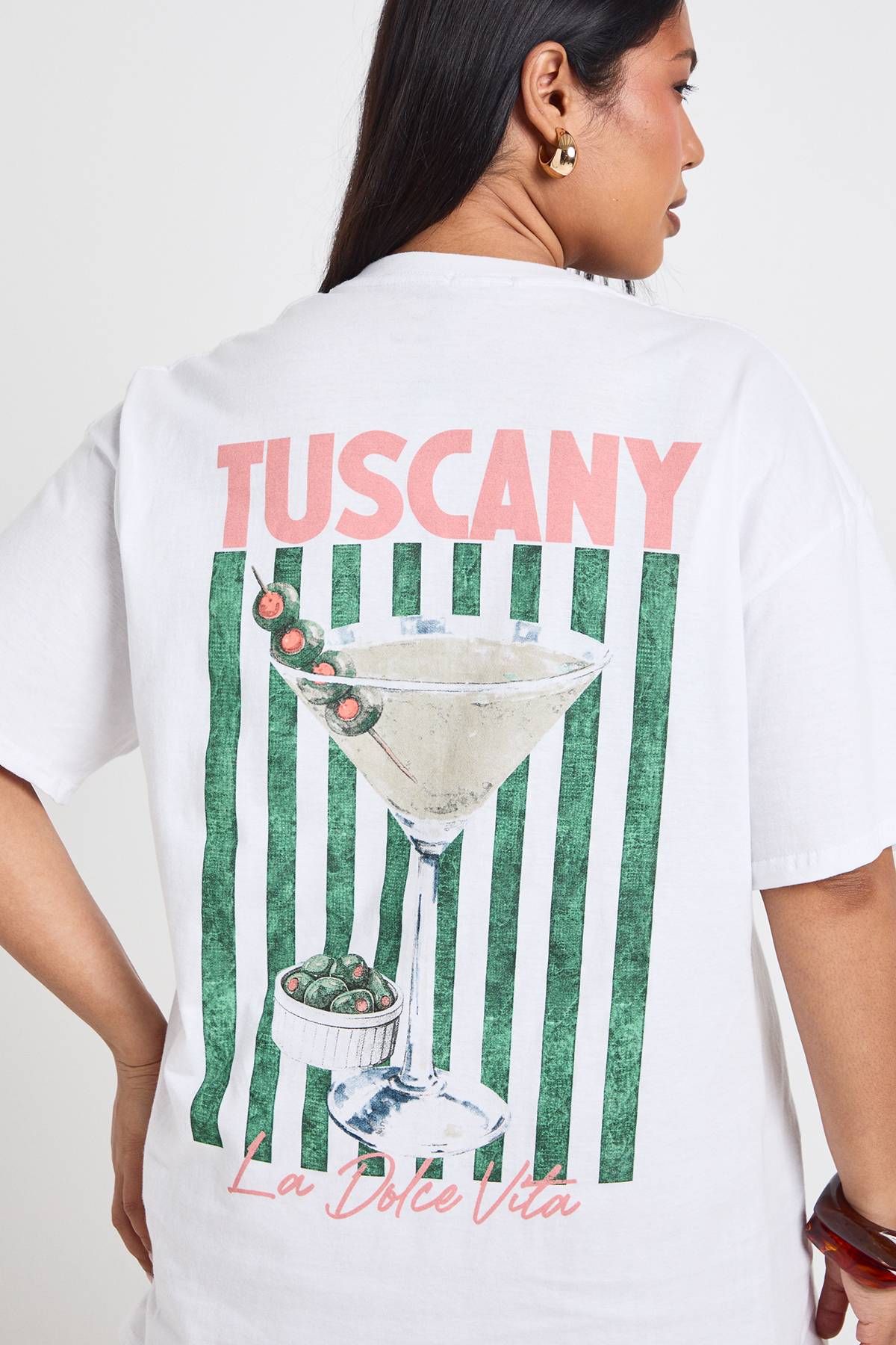 boohoo T-shirt Grande Taille Imprimé Tuscany