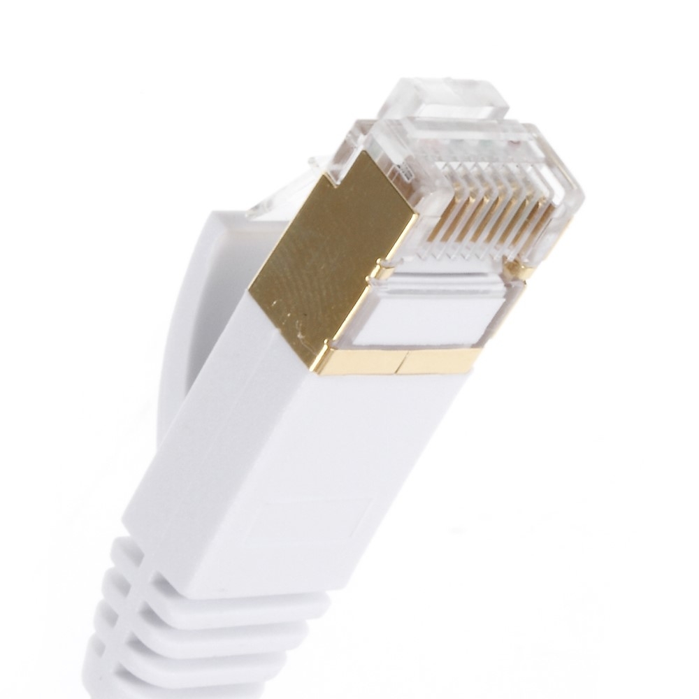 (3m) 10 Gigabit Ethernet LAN RJ45 Internet Netzwerk Kabel (CAT-7) - Weiss