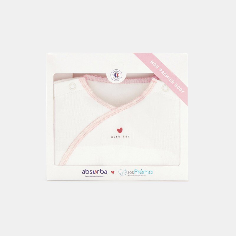 Body prématuré rose naissance Absorba Rose
