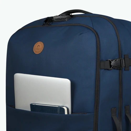 Valise souple 2 roues large Shiraz bleu