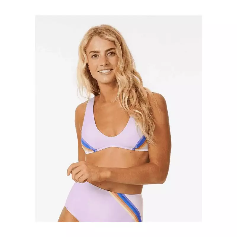 Bikini top RIPCURL Sunrise Stripe Trilette Lilac