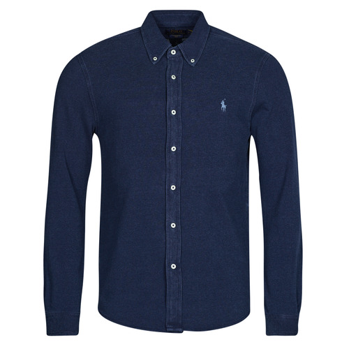 Polo Ralph Lauren - CHEMISE AJUSTEE COL BOUTONNE EN POLO FEATHERWEIGHT Marino