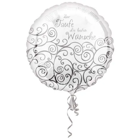 amscan Folienballon Zur Taufe die besten Wünsche metallic