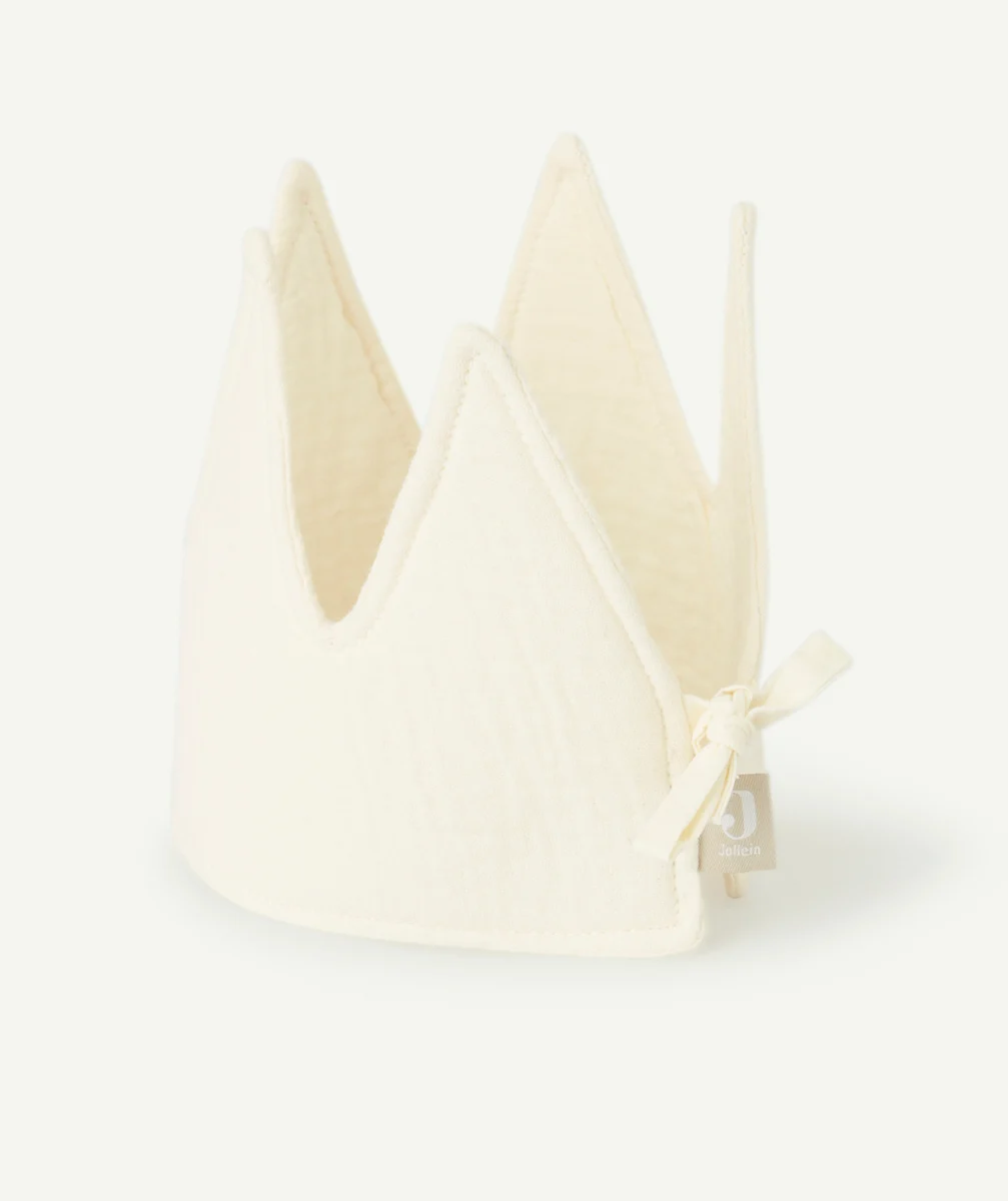 JOLLEINCOURONNE D'ANNIVERSAIRE 12x35CM EN GAZE DE COTON COULEUR IVOIRE