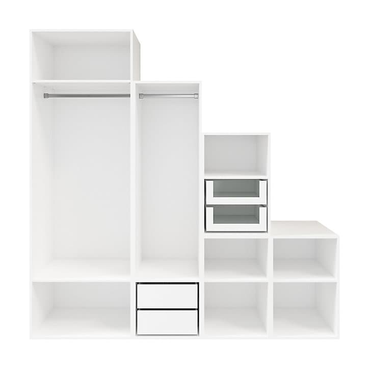 Caisson blanc GoodHome Atomia H. 225 x L. 75 x P. 58 cm