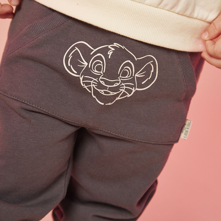 Jogging molleton print Simba Disney pour bébé garçon - Gris foncé