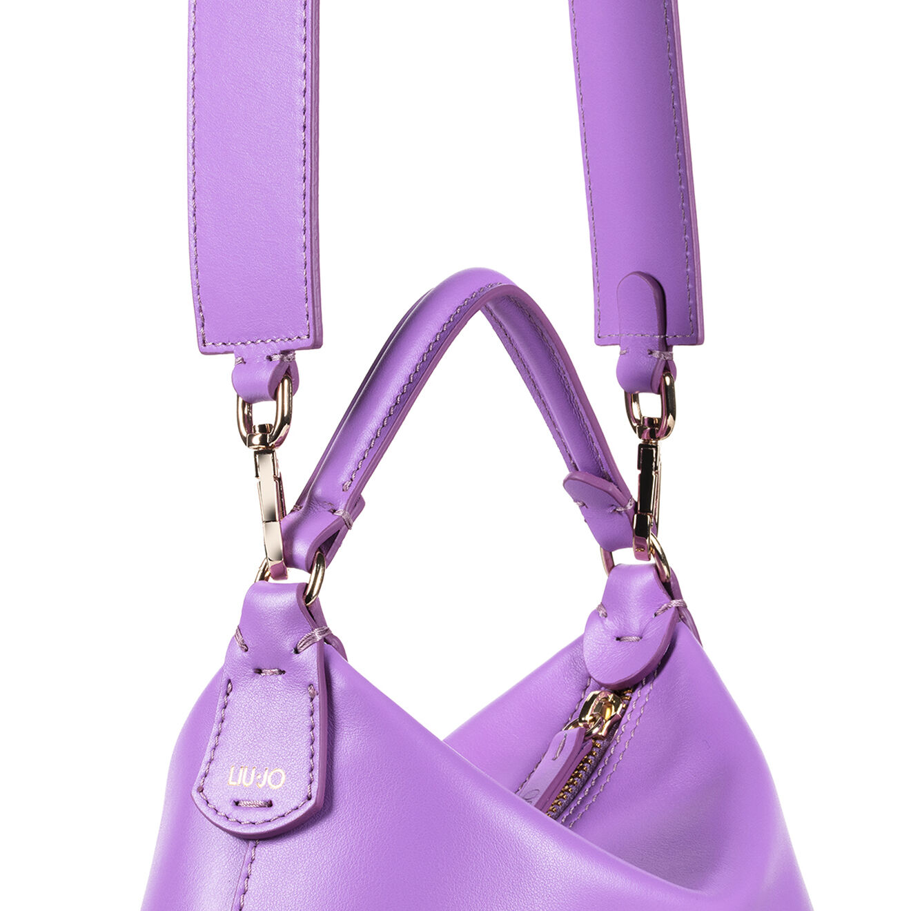 Leonie Hanne x Liu-Jo Sac à main en Cuir Mini Hobo Leonie Hanne X Liu Jo violet - 13x19x7.5 cm