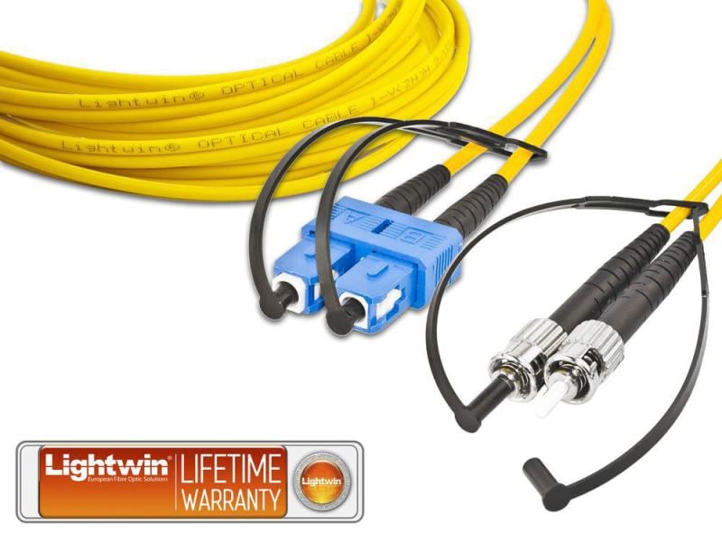Lightwin LWL-Patchkabel Singlemode SC – ST, OS2, Duplex, 3 Singlemode SC-ST Duplex OS2 3 m