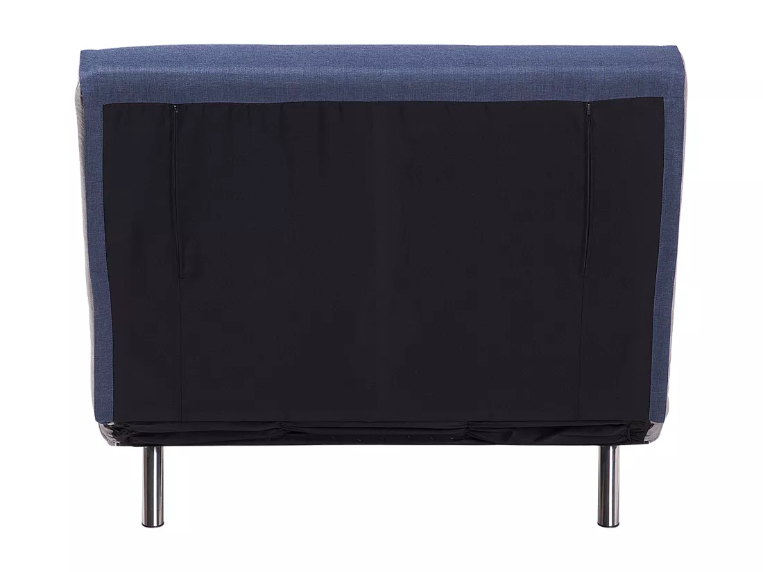 Banquette convertible 1 place en tissu bleu FARRIS