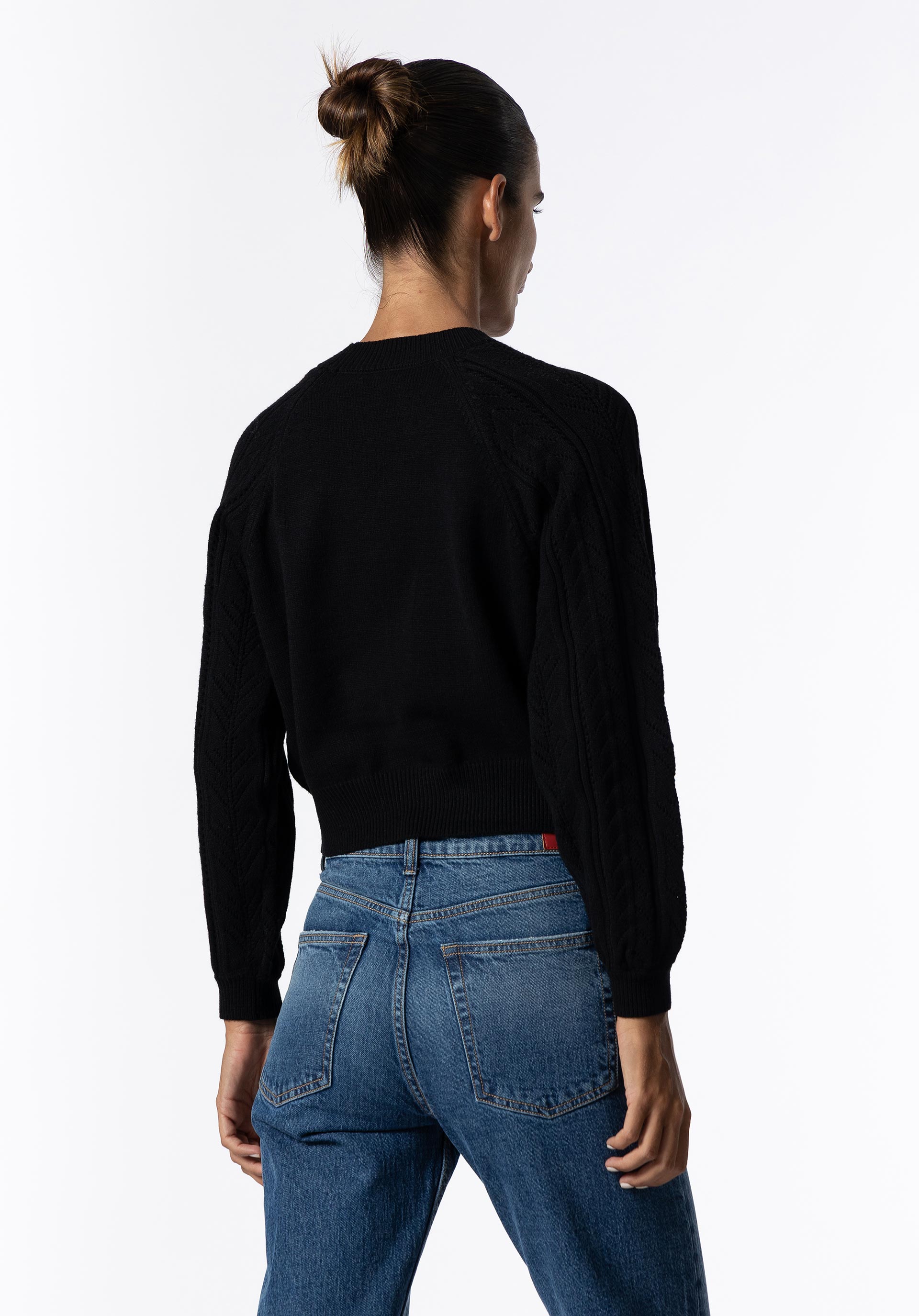 Camisola de Malha Mangas Perfuradas