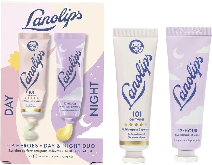 Lanolips Lip Heroes Day & Night Duo - Læbepleje