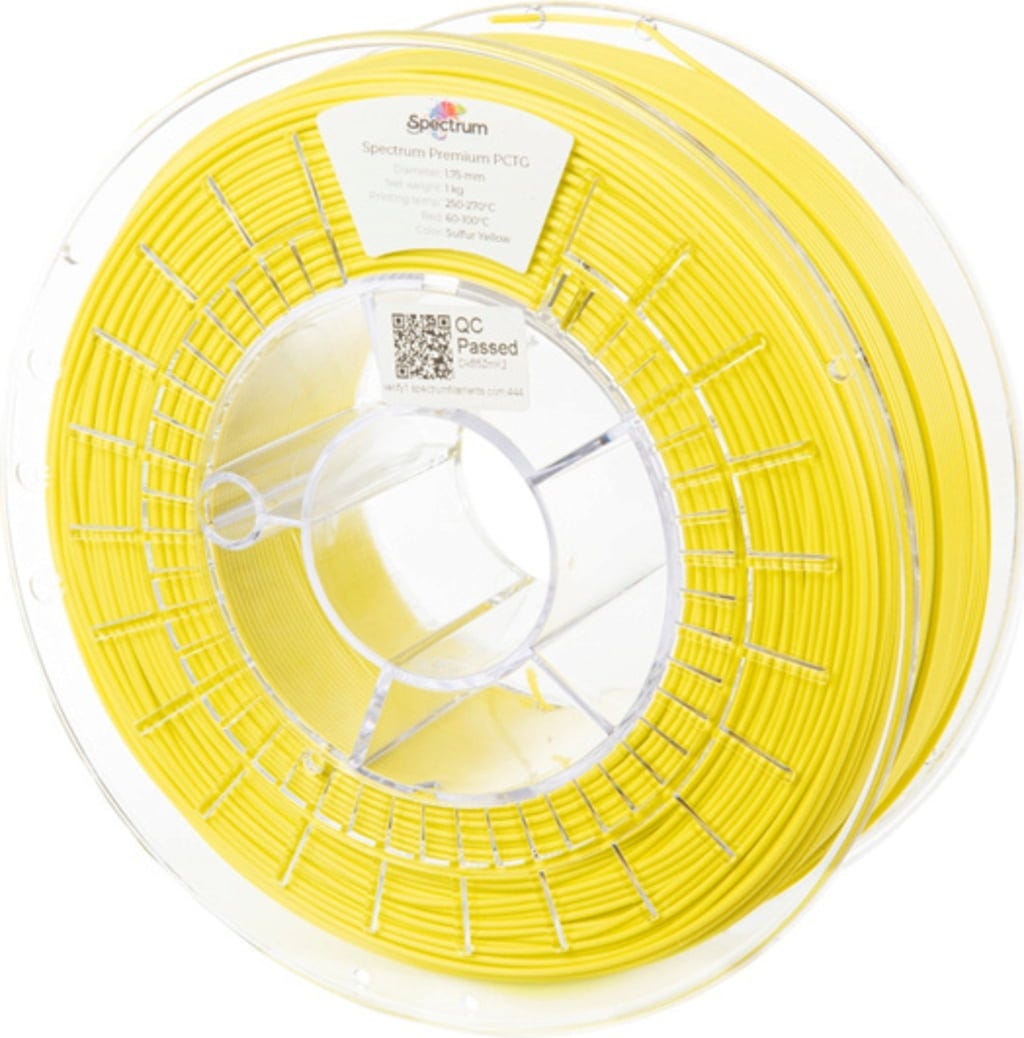 Spectrum  Premium PCTG Sulfur Yellow, 1,75 mm / 1000 g    Hochwertige Alternative zu PET-G in Sulfur Yellow