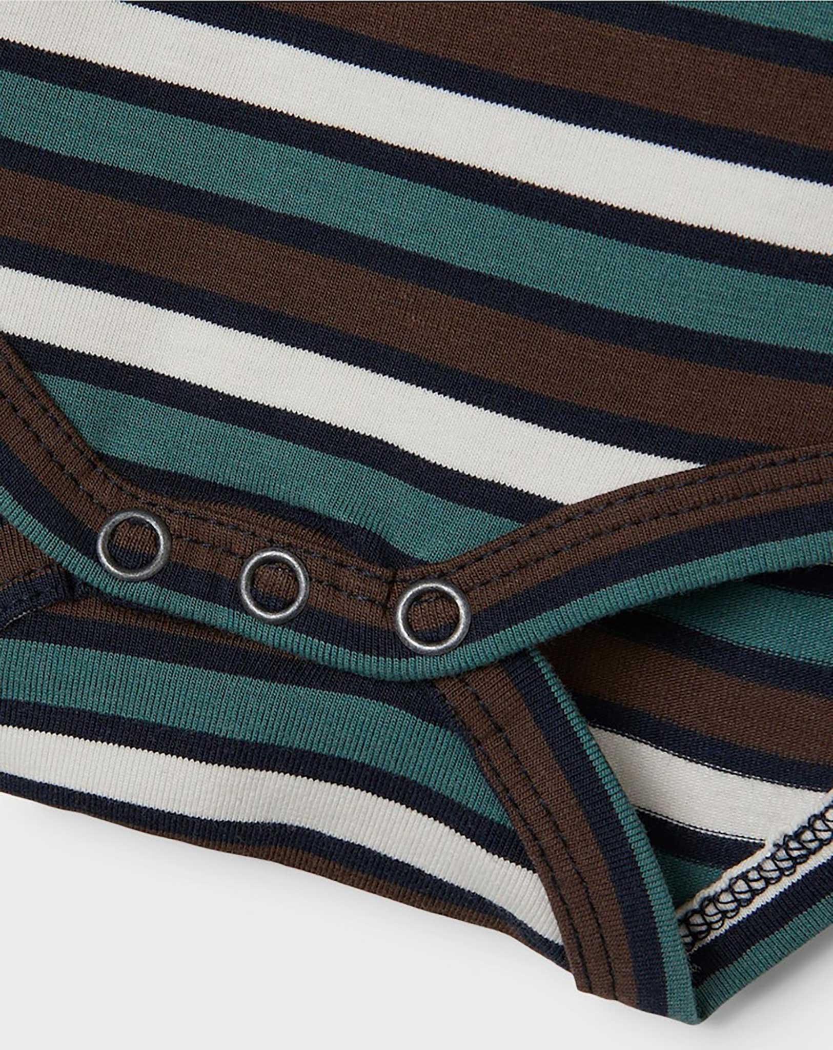 Langarmbody NBMLASSIR STRIPES in hot fudge