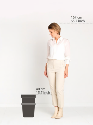 Sort & Go afvalemmer, 16 liter - Grey