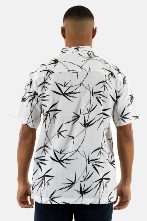 Chemise manches courtes superdry s/s beach 2eb optic bamboo